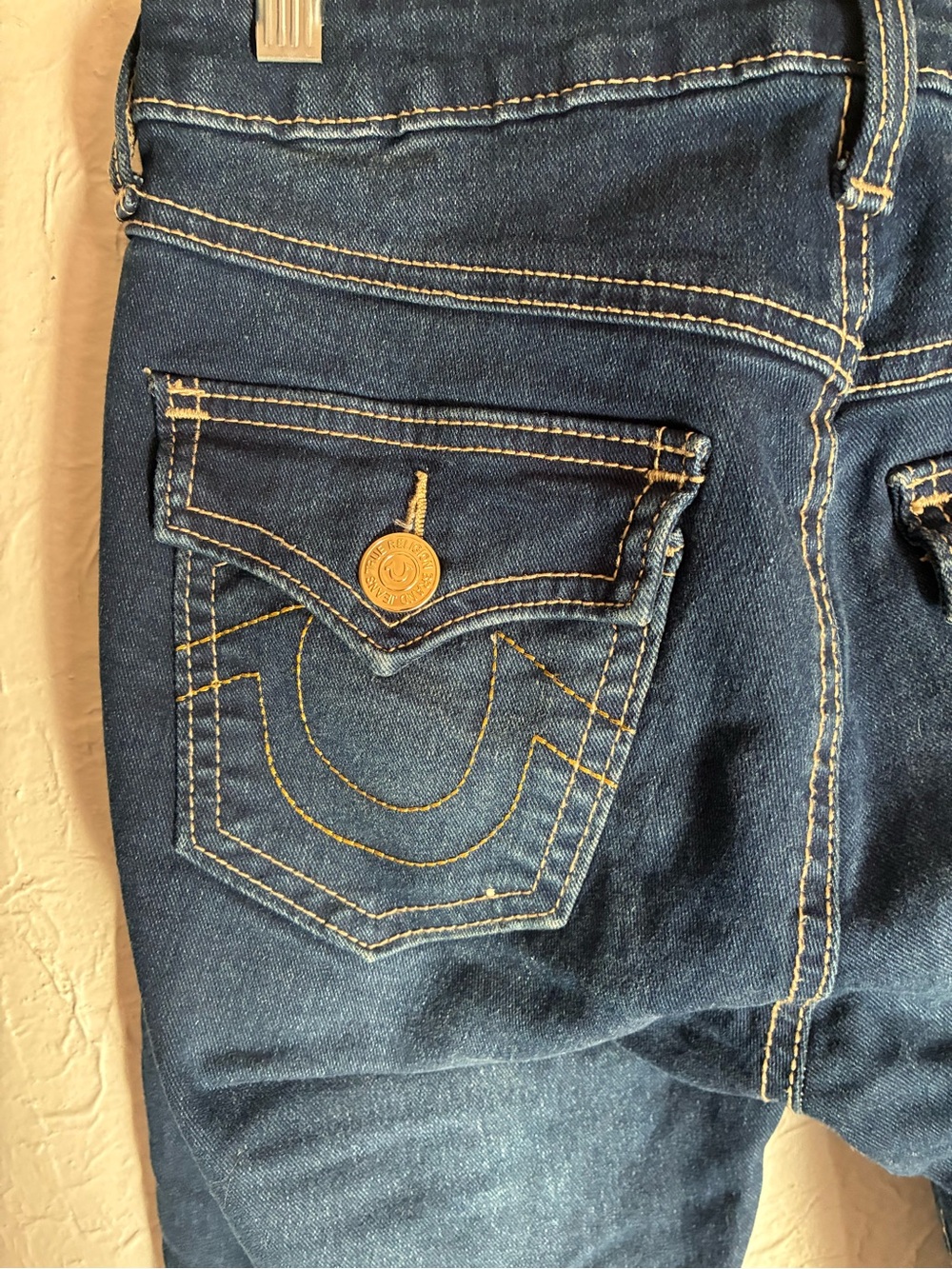 True Religion Dark Indigo Mid-Rise Jennie Curvy Skinny Jeans - Picture 7 of 14